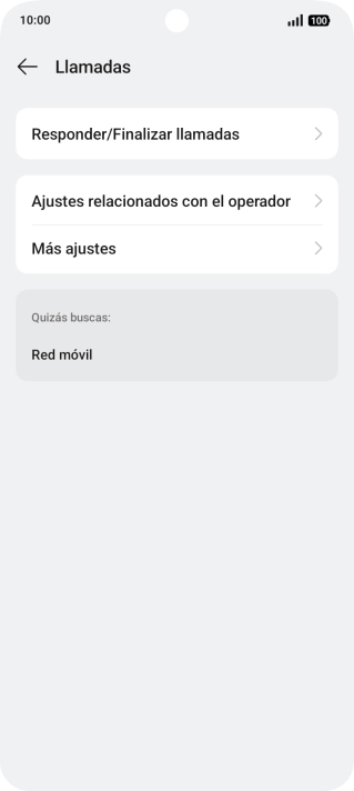 Pulsa Ajustes relacionados con el operador. Pulsa Ajustes relacionados con el operador.