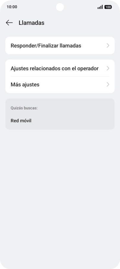 Pulsa Ajustes relacionados con el operador. Pulsa Ajustes relacionados con el operador.