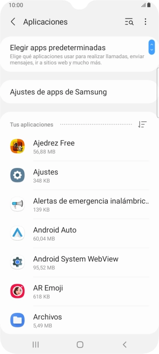 Pulsa la app deseada. Pulsa la app deseada.