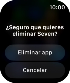Pulsa Eliminar app. Pulsa Eliminar app.