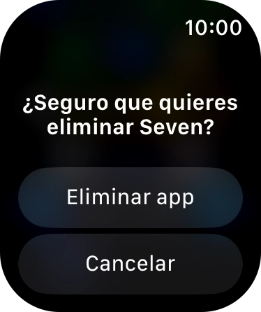 Pulsa Eliminar app. Pulsa Eliminar app.