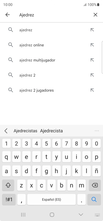 Introduce el nombre del tema o de la app y pulsa el icono de búsqueda. Introduce el nombre del tema o de la app y pulsa el icono de búsqueda.
