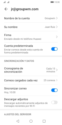 Pulsa Nombre de la cuenta. Pulsa Nombre de la cuenta.
