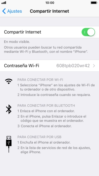 Pulsa Contraseña Wi-Fi e introduce una contraseña. Pulsa Contraseña Wi-Fi e introduce una contraseña.