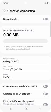 Pulsa Nombre de red.
