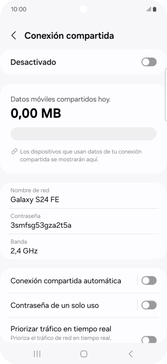 Pulsa Nombre de red.