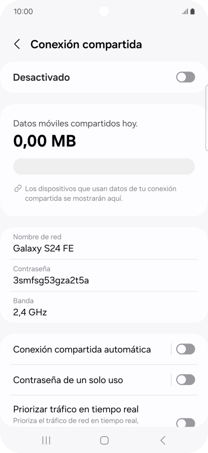 Pulsa Nombre de red.