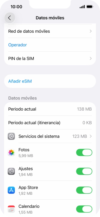 Pulsa Añadir eSIM.