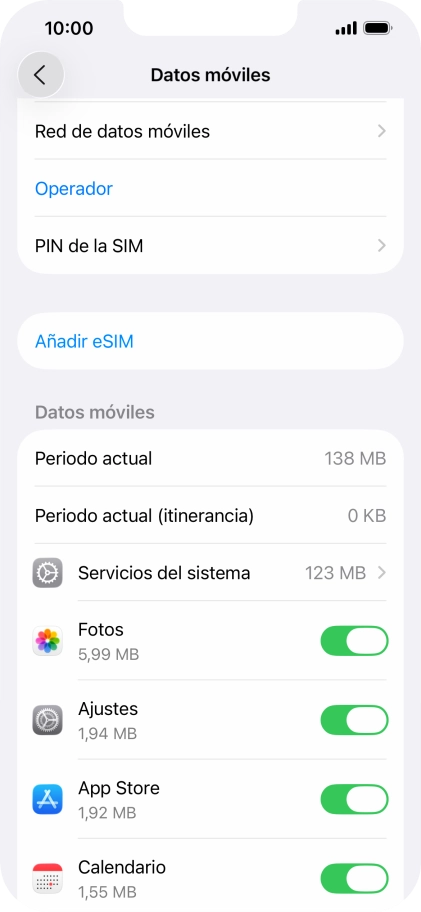 Pulsa Añadir eSIM.