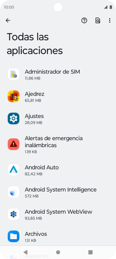 Pulsa la app deseada.