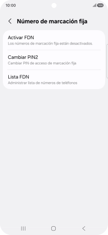 Pulsa Activar FDN.