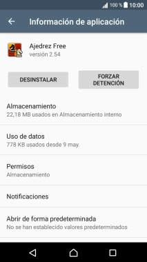 Pulsa Almacenamiento.