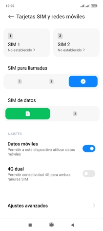 Pulsa Ajustes avanzados. Pulsa Ajustes avanzados.