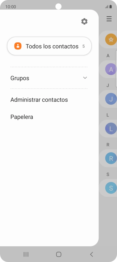 Pulsa Administrar contactos. Pulsa Administrar contactos.