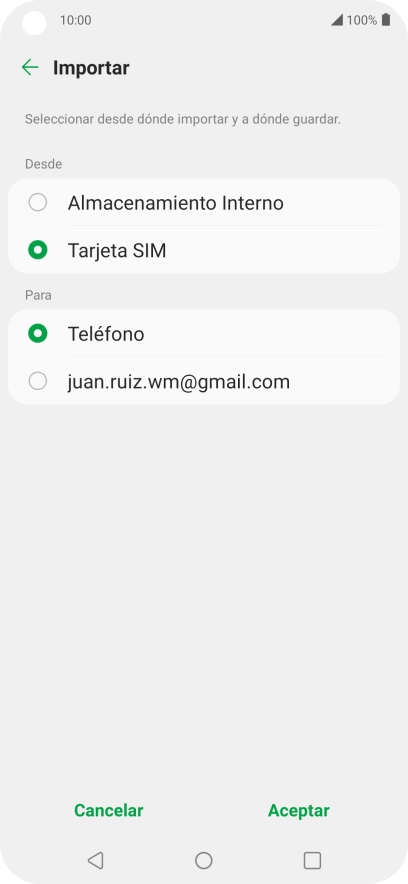 Pulsa Teléfono.