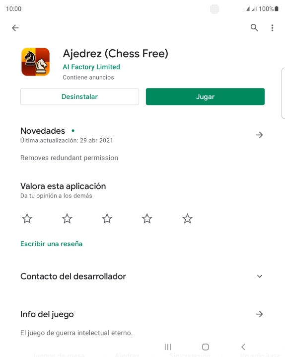 Pulsa Desinstalar.