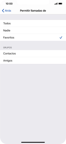 Pulsa el ajuste deseado para seleccionar qué contactos te pueden llamar cuando la función de Pulsa el ajuste deseado para seleccionar qué contactos te pueden llamar cuando la función de