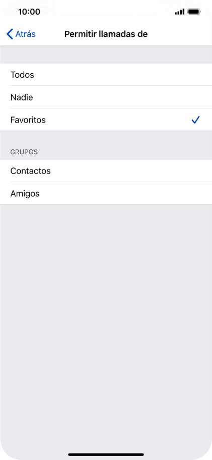 Pulsa el ajuste deseado para seleccionar qué contactos te pueden llamar cuando la función de Pulsa el ajuste deseado para seleccionar qué contactos te pueden llamar cuando la función de