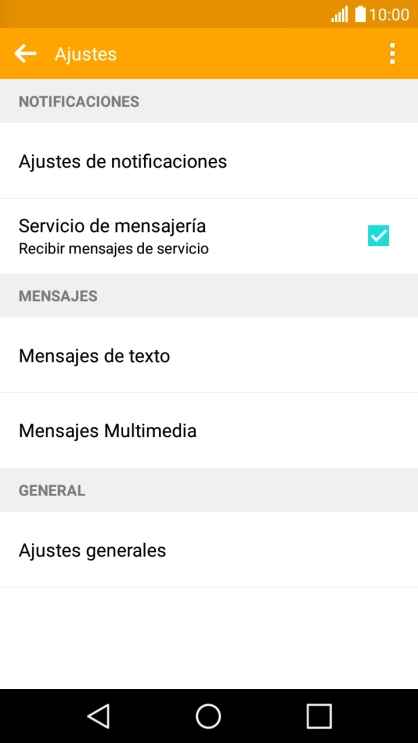 Pulsa Mensajes de texto. Pulsa Mensajes de texto.