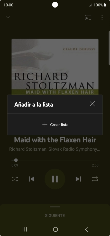 Pulsa Crear lista. Pulsa Crear lista.