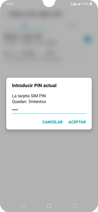 Introduce tu código PIN y pulsa ACEPTAR. Introduce tu código PIN y pulsa ACEPTAR.