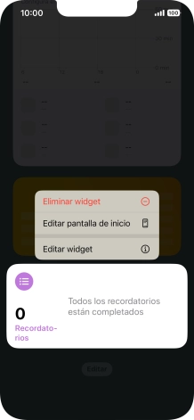 Pulsa Eliminar widget. Pulsa Eliminar widget.