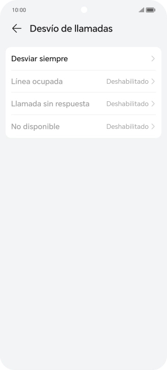 Pulsa el tipo de desvío deseado. Pulsa el tipo de desvío deseado.