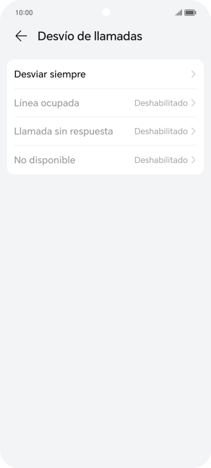 Pulsa el tipo de desvío deseado. Pulsa el tipo de desvío deseado.