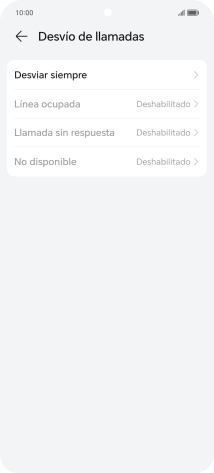 Pulsa el tipo de desvío deseado. Pulsa el tipo de desvío deseado.