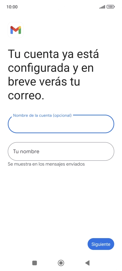 Pulsa Tu nombre e introduce el nombre del remitente. Pulsa Tu nombre e introduce el nombre del remitente.