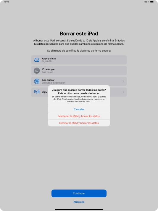 Pulsa el ajuste deseado. Pulsa el ajuste deseado.