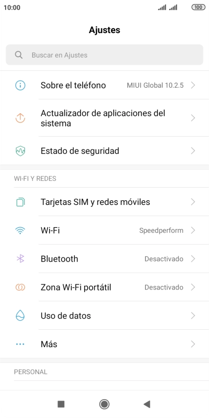 Pulsa Zona Wi-Fi portátil.