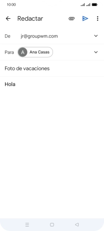 Pulsa el icono de anexos. Pulsa el icono de anexos.