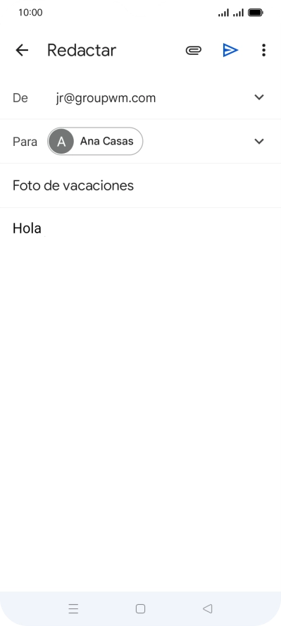 Pulsa el icono de anexos. Pulsa el icono de anexos.