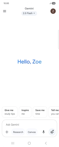 Press the profile icon.