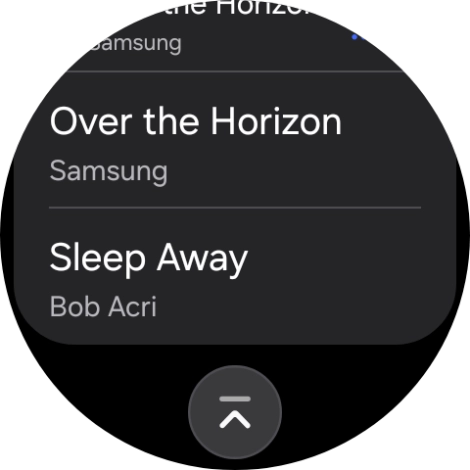 Press the required audio file.