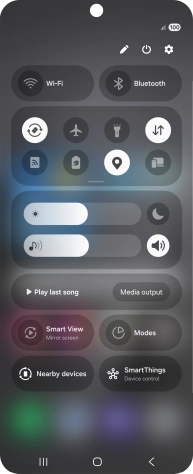 Press the settings icon.