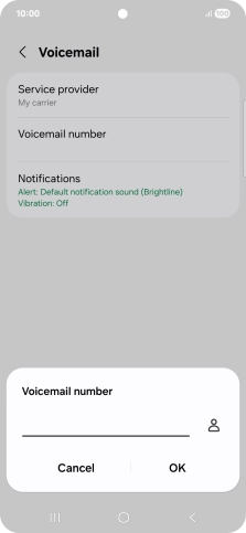 Key in (prefix) 5 (your phone number) and press OK.