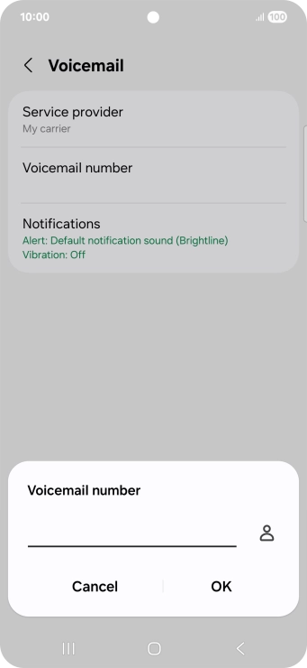 Key in (prefix) 5 (your phone number) and press OK.