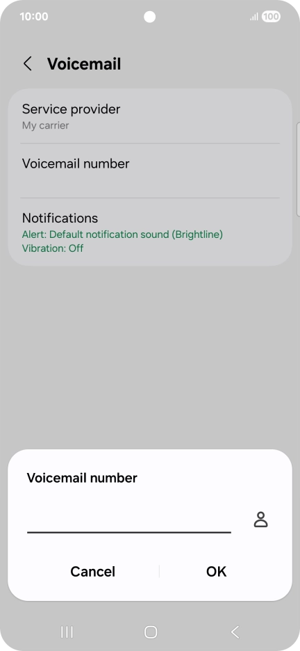 Key in (prefix) 5 (your phone number) and press OK.