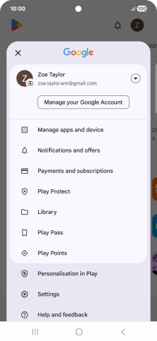 Press Manage apps and device.