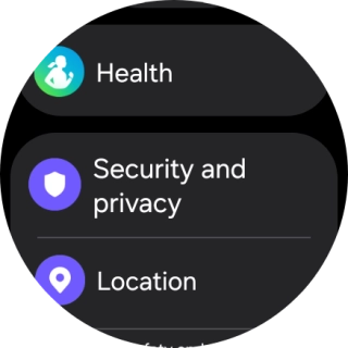 Press Security and privacy.
