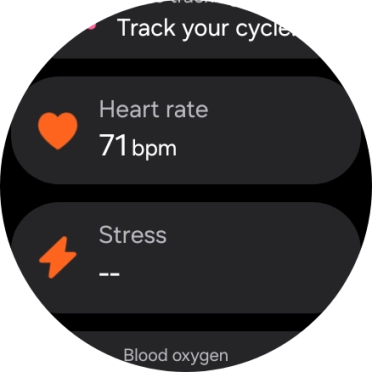 Press Heart rate.