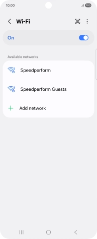 Press the required Wi-Fi network.