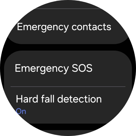 Press Emergency contacts.