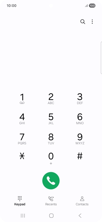 Press the menu icon.