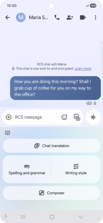 Press Chat translation.