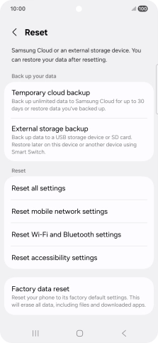 Press Reset mobile network settings.