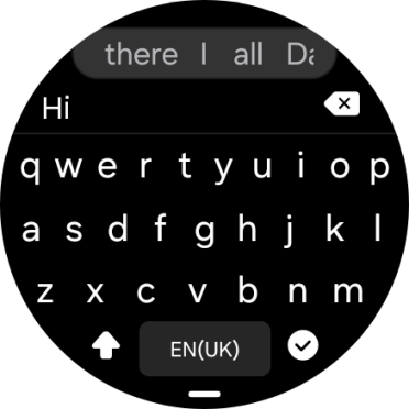 Press the confirm icon.