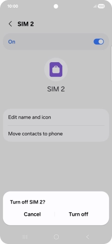 If you turn on use of the price plan, press Turn off.